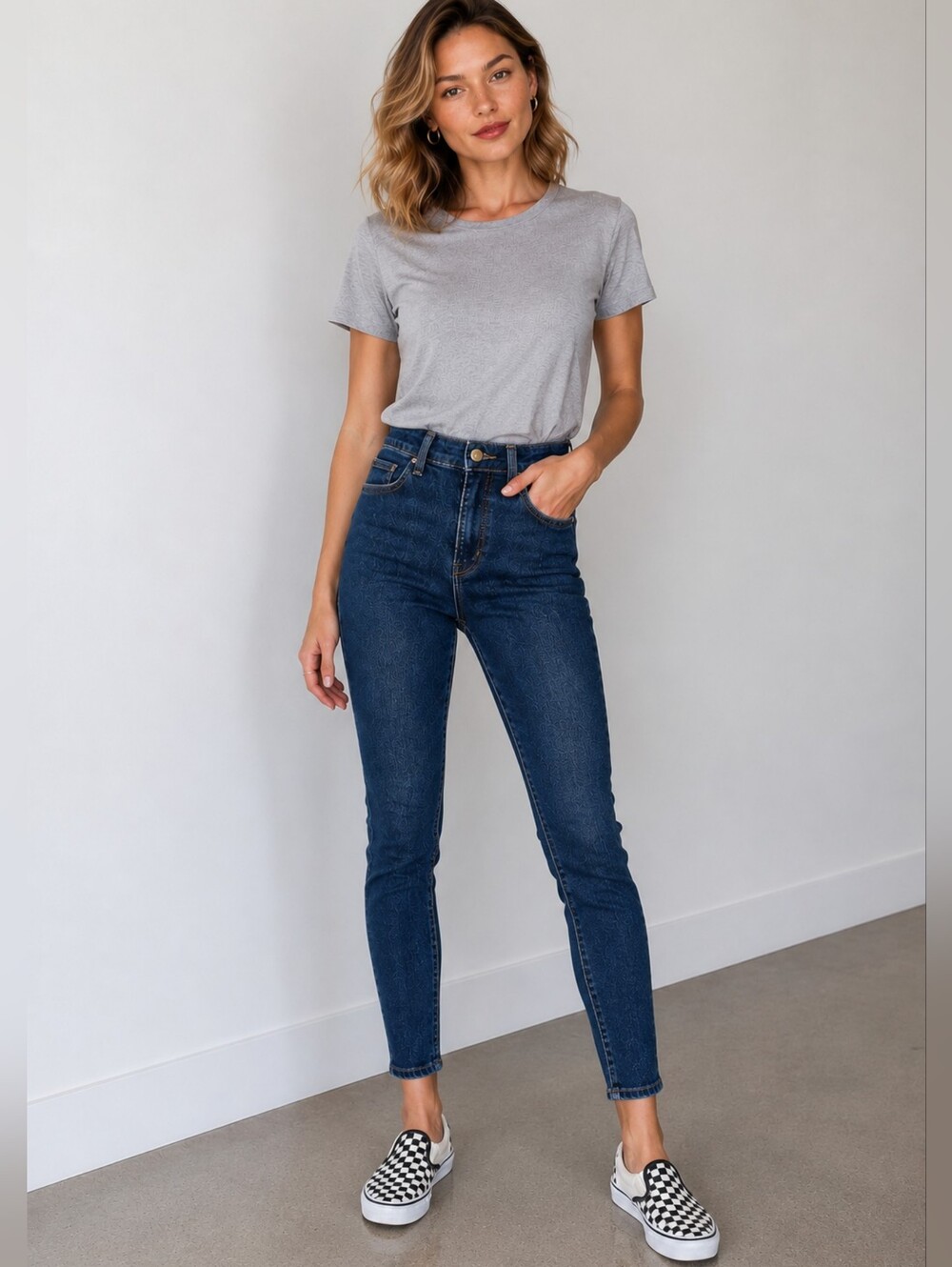 American Apparel High Rise Indigo Pencil Jeans